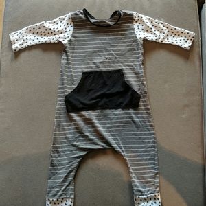 Gigi and Max Black/White/Grey Stripes/ Polkadot